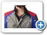 collar can be snapped to the side for increased airflow